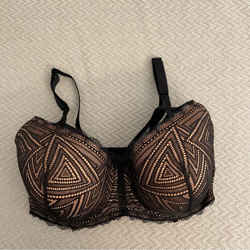Adore Me Strappy Black Bra Size 38H